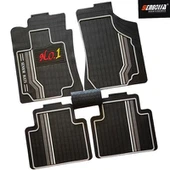 PVC Tsheb Mats Universal Siv 5 Pcs / teeb Sau Hom Logo